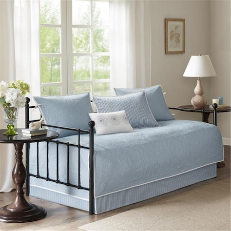 Madison Park Polyester Solid Day Bed Cover, Blue MP13-3976